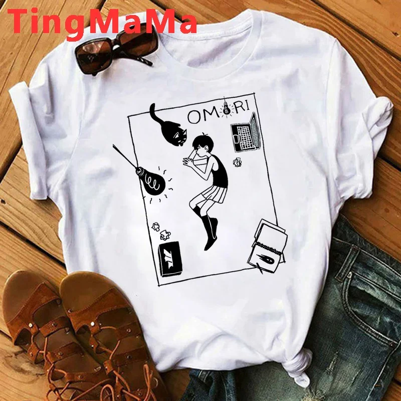 Omori Summer Top Clothes Men Print Aesthetic Streetwear Ulzzang T-shirt Tumblr Omori T Shirt Male