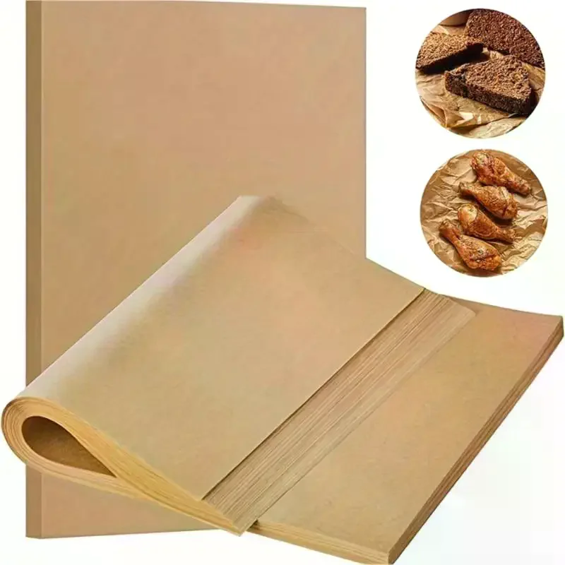 Parchment Paper Baking Sheets Non-Stick Precut Baking Parchment Baking Paper Will Not Curl Burn Wax Paper Air Fryer Baking Pape