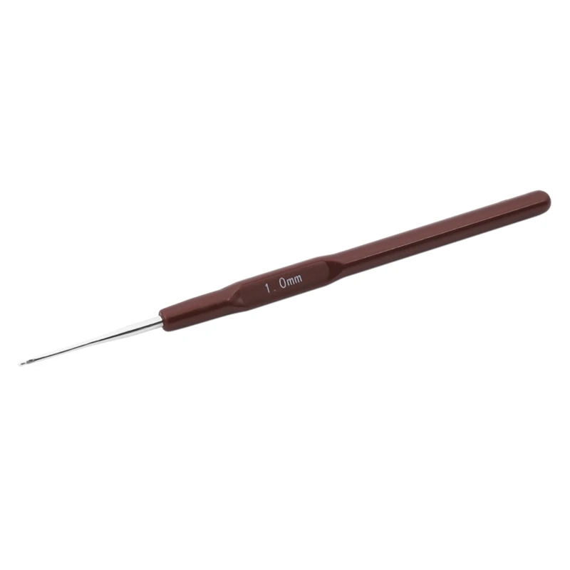 Crochet ganchos e agulhas de tricô, ABS Handle, Crochet e Knuckles, 16 Tamanho, 0.5mm-2.5mm, 16Pcs