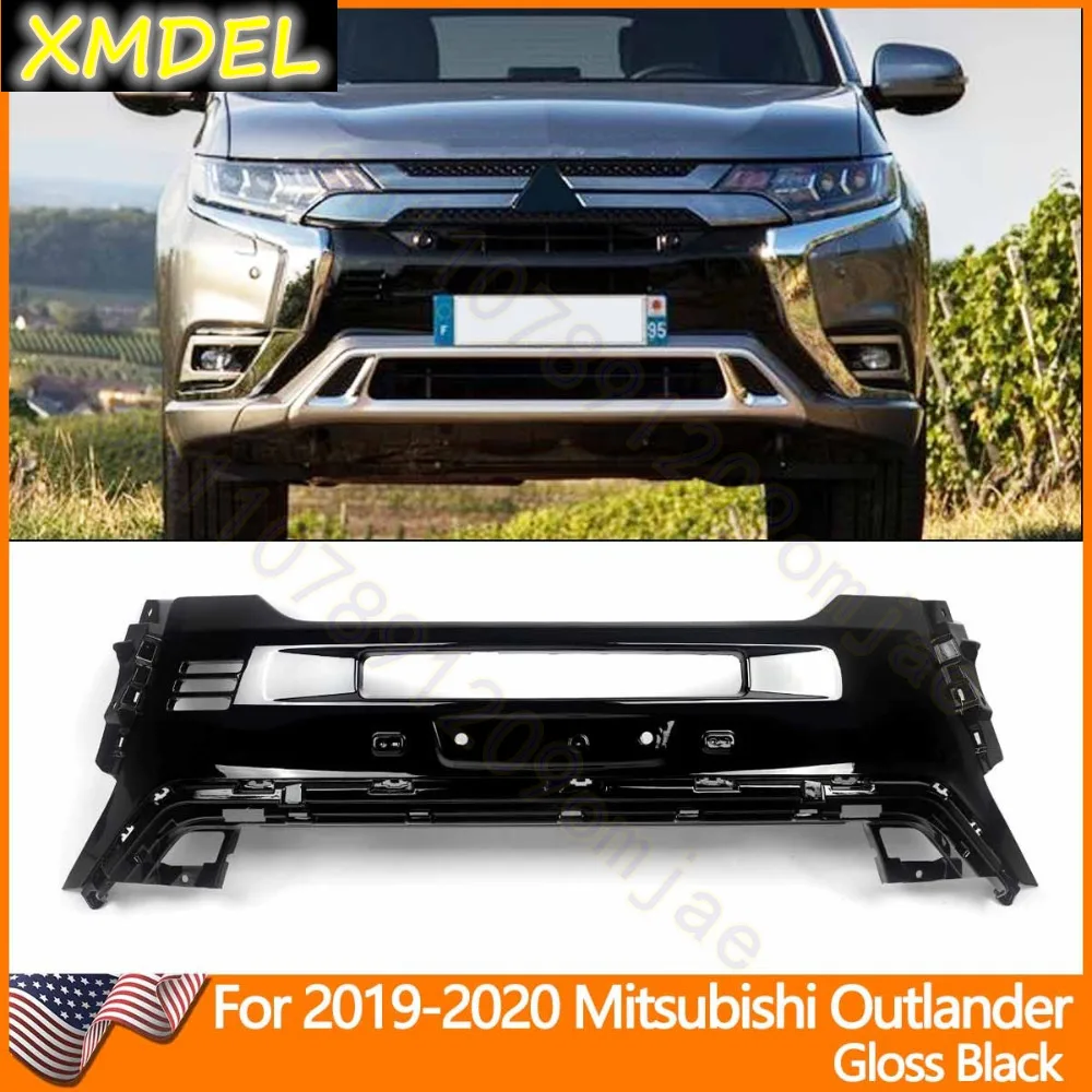 

Front Bumper Center Grille Panel Gloss Black For 2019-2020 Mitsubishi Outlander