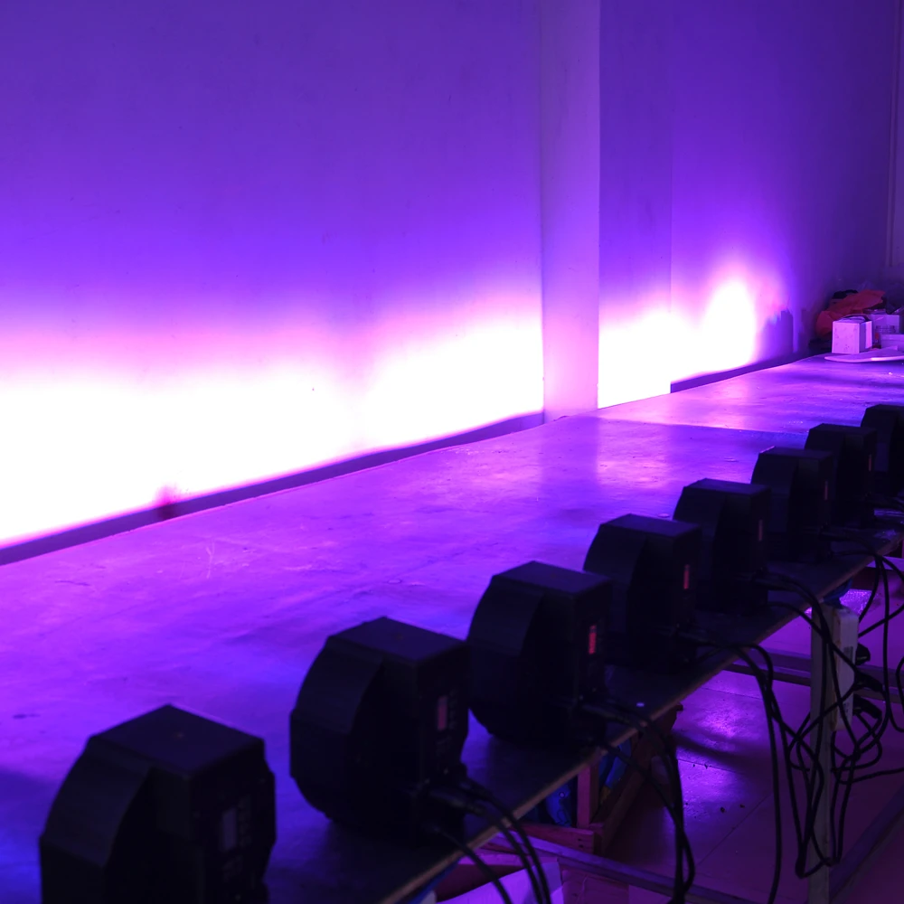 TIPTOP Plastic Black 18x3W RGB Single Color Led Par Light Dual Channels DMX512 Sound/Mater, Slave Mode Linear Dimmer TP-P05