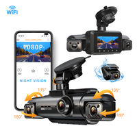 AD365 High Quality Hd 1080P Stream 4 Channel Camera Dashcam Wifi Gps Car Vehicle Dvr Front And Back Dash Cam Cameras For Car