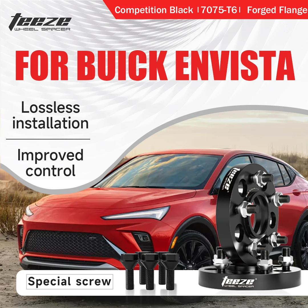 

Teeze 2/4pcs 5x115 CB70.3mm M12x1.5 Hub Centric Black Forged wheel spacer For Buick Envista Flange Plate15/20/25/30/35mm