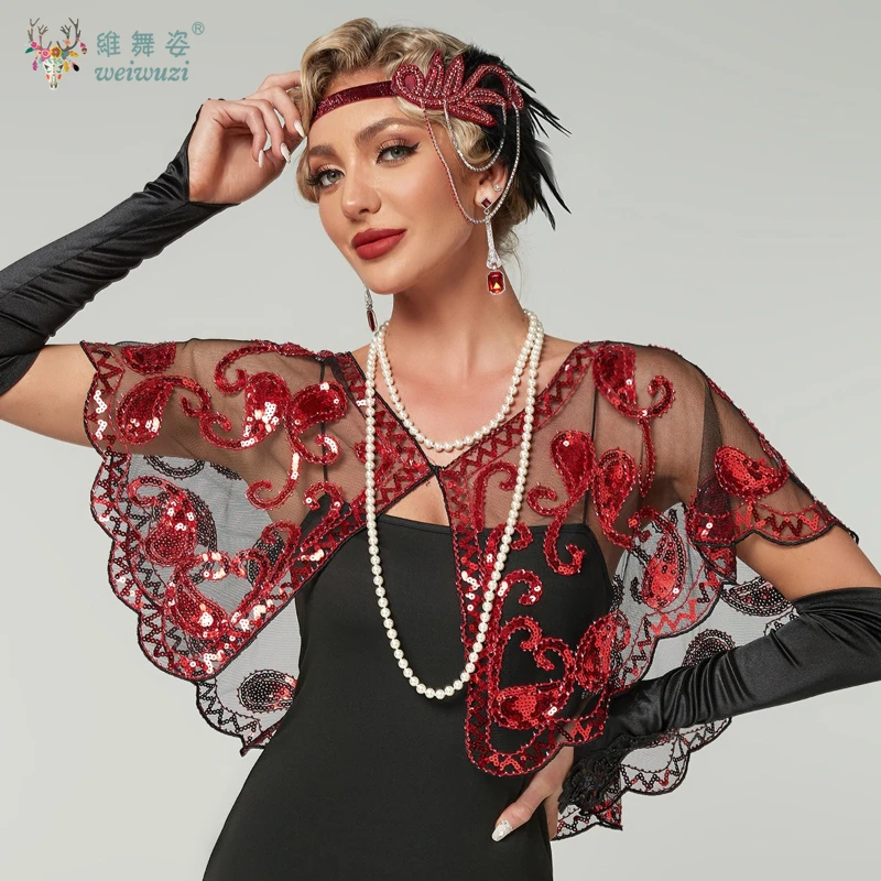 خمر الترتر حبة مطرزة المرأة مساء اللباس تنوعا شال أنيق شير الترتر المطرزة الكرة ثوب الإكسسوار شال