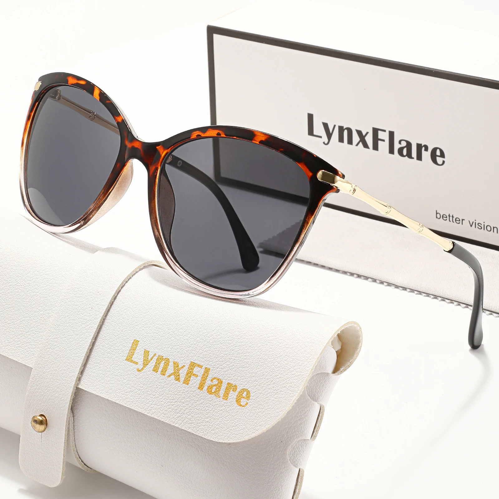 LynxFlare: Dopamine-colored round frame sunglasses, transparent solid color large round frame, versatile sunglasses for seaside