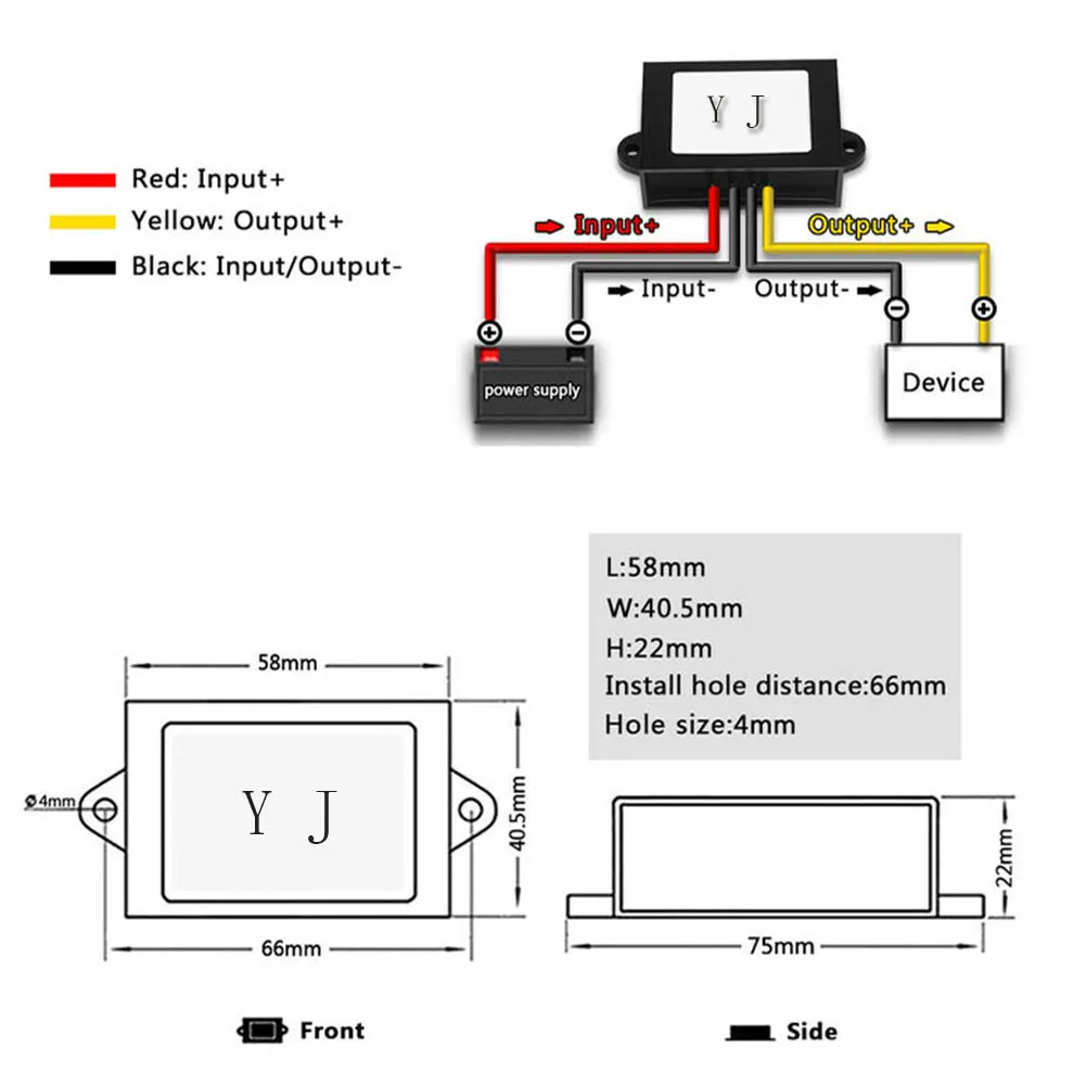 DC 9V / 36V To 12V 2A 24W Step Up/Down Car Power Supply Converter Regulator Waterproof Module