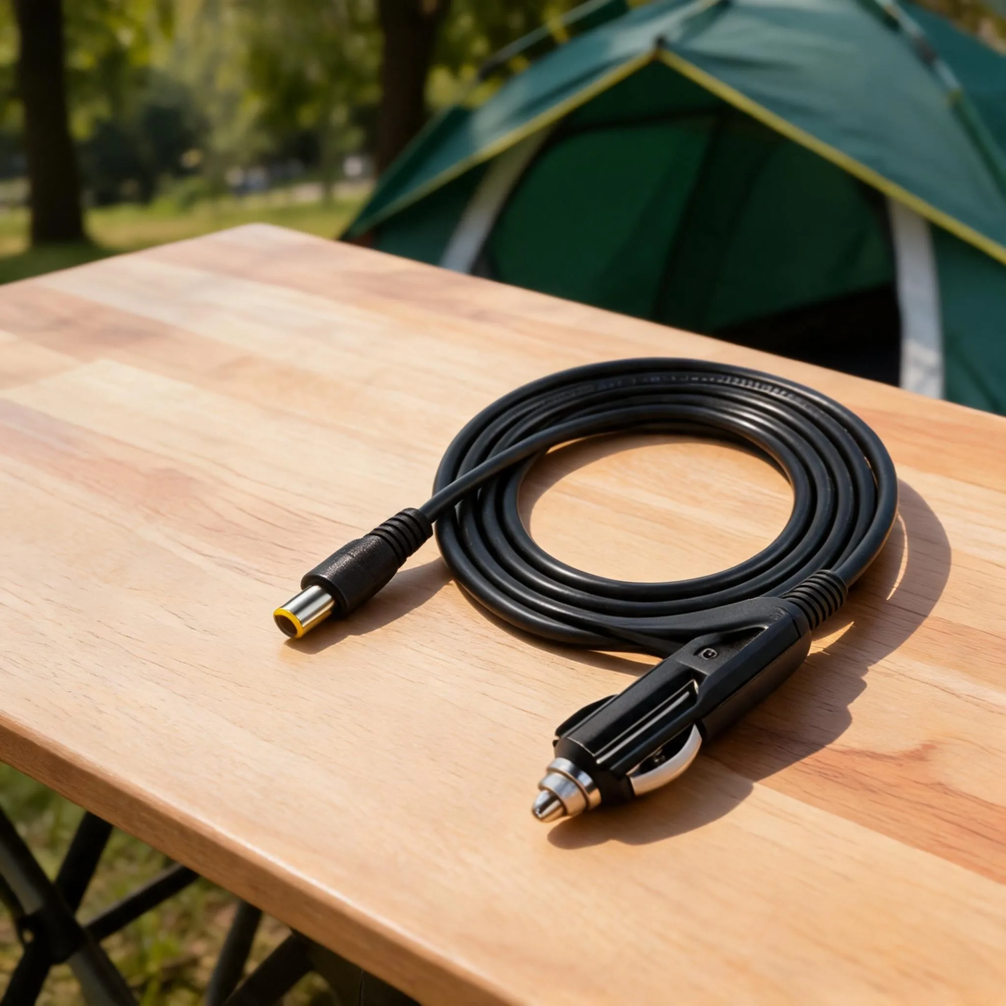 1.5m Vehicle Power Cord DC7909 Male for Portable Power Devices Compatible with DC5.5 Interface and 12V 24V Inputs