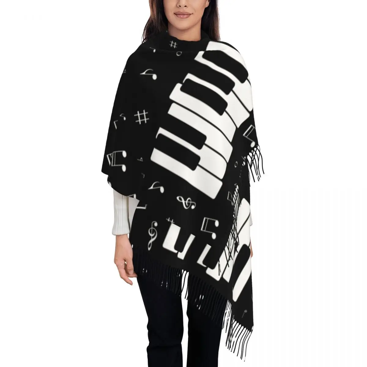 Music Note Piano Scarf Men Women Winter Warm Scarves Shawl Wrap Winter scarf