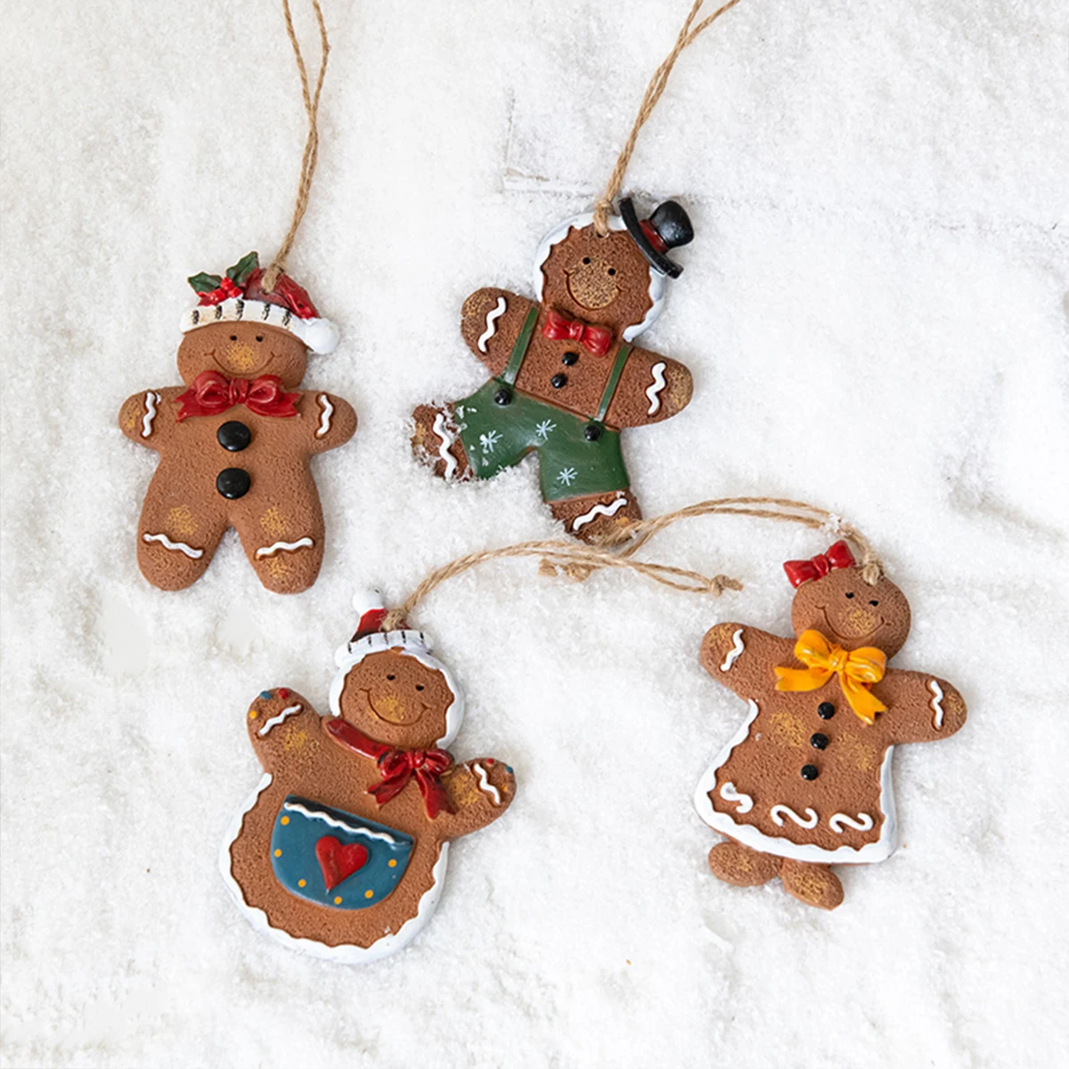 Christmas tree pendant gingerbread old man snowman pendant Christmas props scene decoration decorations