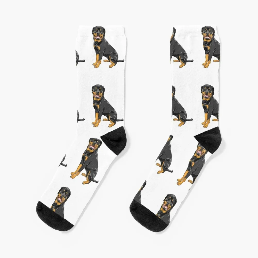 

Rottweiler Dog Breed Pattern Socks cotton Antiskid soccer Socks Girl Men's