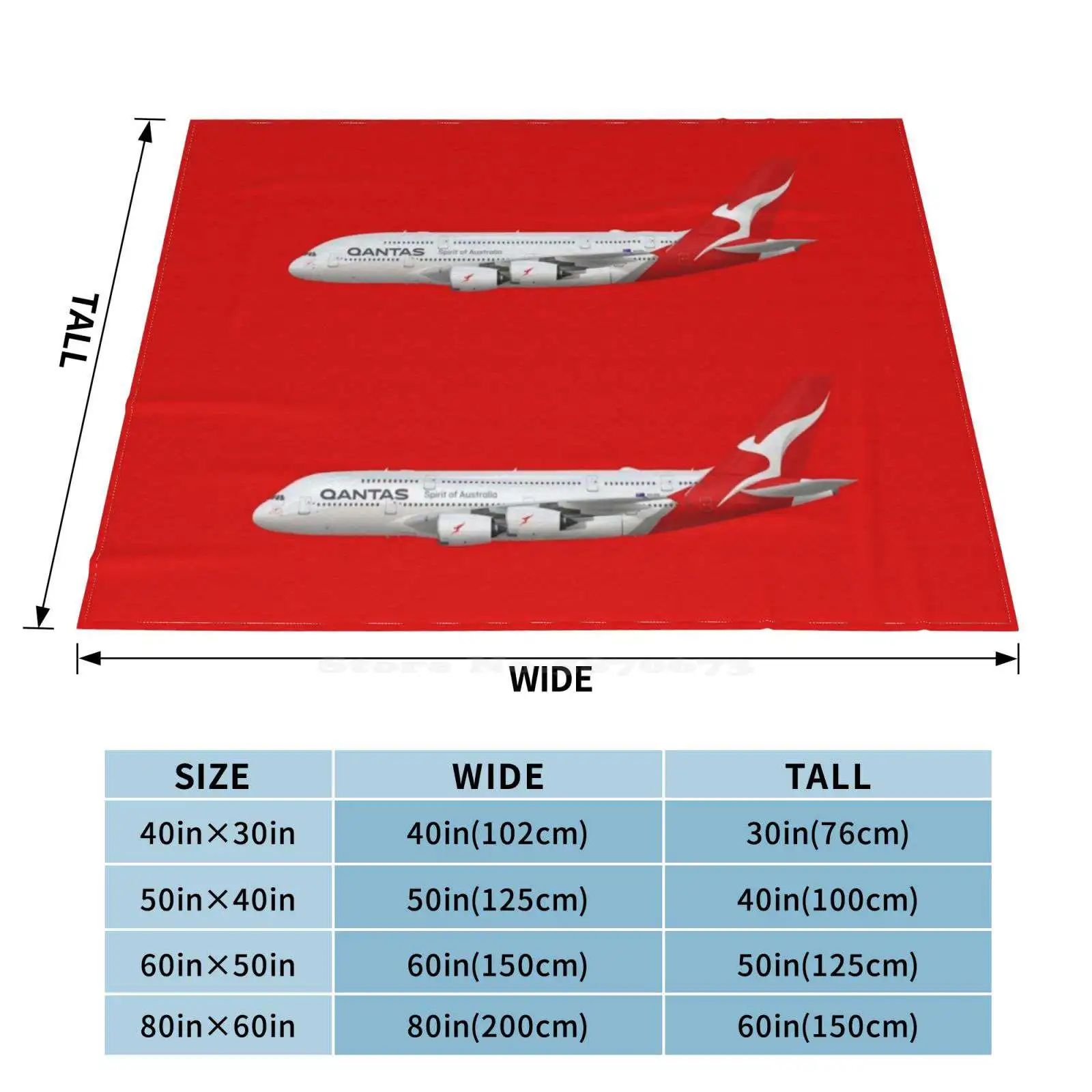 Qantas الخطوط الجوية ايرباص A380-800 أعلى جودة مريحة أريكة تتحول لسرير بطانية ناعمة Qantas طيران الطيران الطائرات ايرباص A380