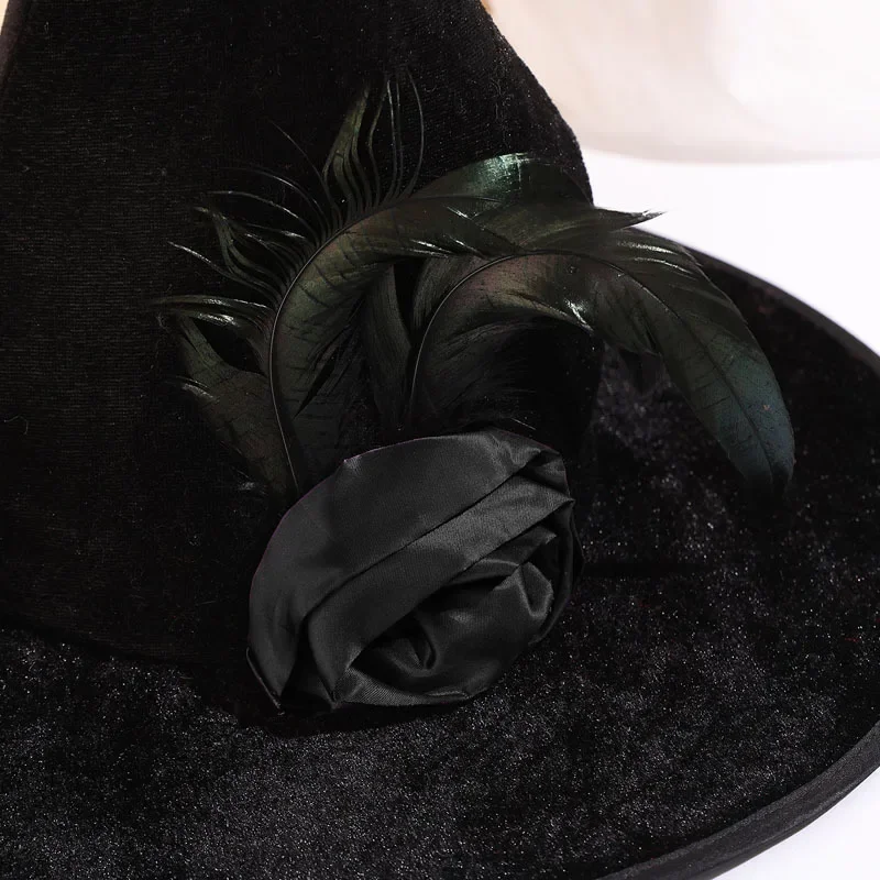 Halloween Witch Costume Hat Shiny Bright Color Witch Hat for Ghost Festival Masquerade Party Dress Up Supplies 4