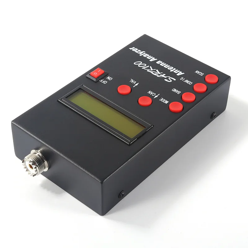 SARK100 Antenna Analyzer Meter 1-60MHz Shortwave SWR Antenna Analyzer with 1.0 to 9.99 SWR Usable Measurement Range