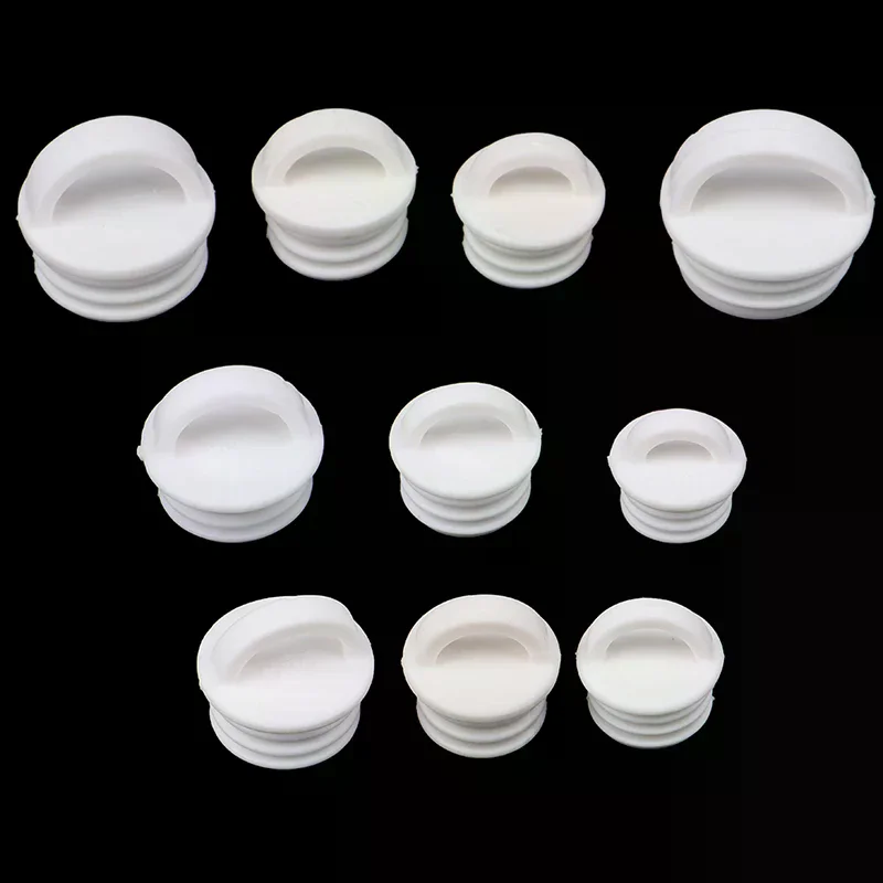 White Mop Bucket Drain Stopper Silicone Water Stopper Drain Plug Cover Water-drop Design For Bathroom Kitchen Accessories 5Pcs
