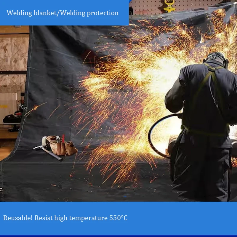 3*3m Thickened Welding Insulation Blanket Glass Fiber Fire Blanket Welding Protective Blanket Supplies