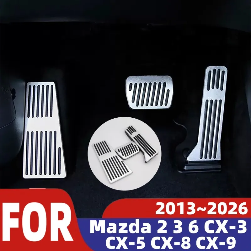For Mazda2 DJ Mazda3 BM Mazda6 GJ CX-3 DK CX-5 KE KF CX-8 KG CX-9 TC Car Accelerator Brake Foot Pedal Rest Footrest Pedals Cover