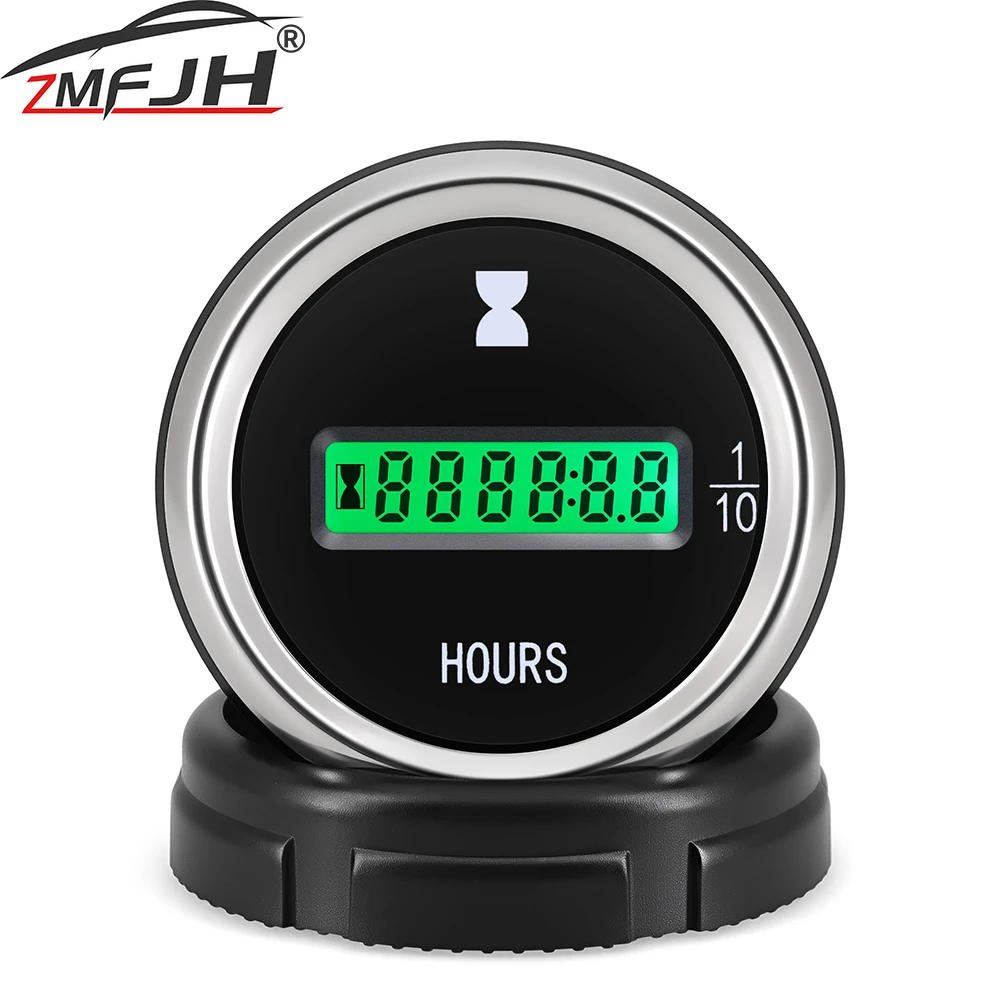 

52 мм счетчик часов, светодиодный цифровой счетчик часов, универсальный автомобильный счетчик часов для 12 В 24 В, автомобиля, грузовика, светодиодный электронный инструмент