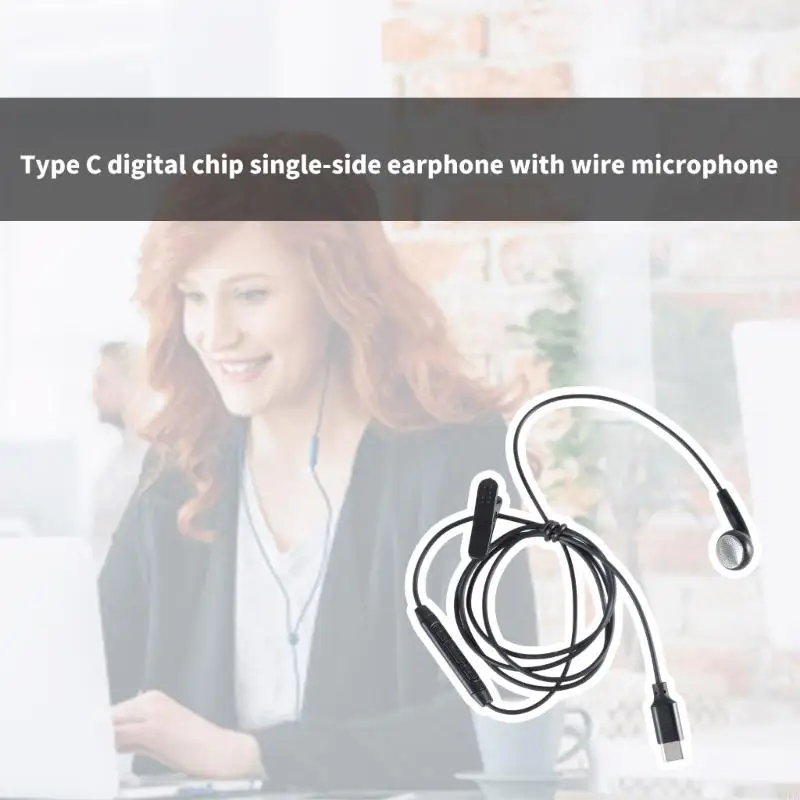 5HA Type C Earphone Single-Side Earphone Earbud Single-Ear Earbud with Microphone