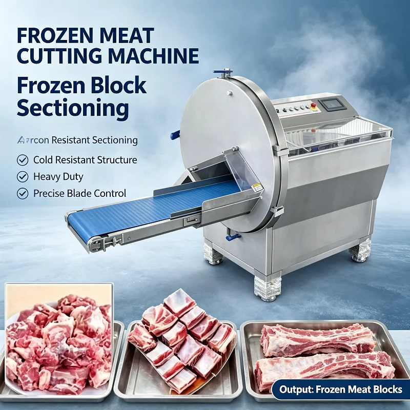 Frozen Meat Bone Saw Machine Stainless Steel Automatic Adjustable Thickness Rib Cutter for Pig Sheep