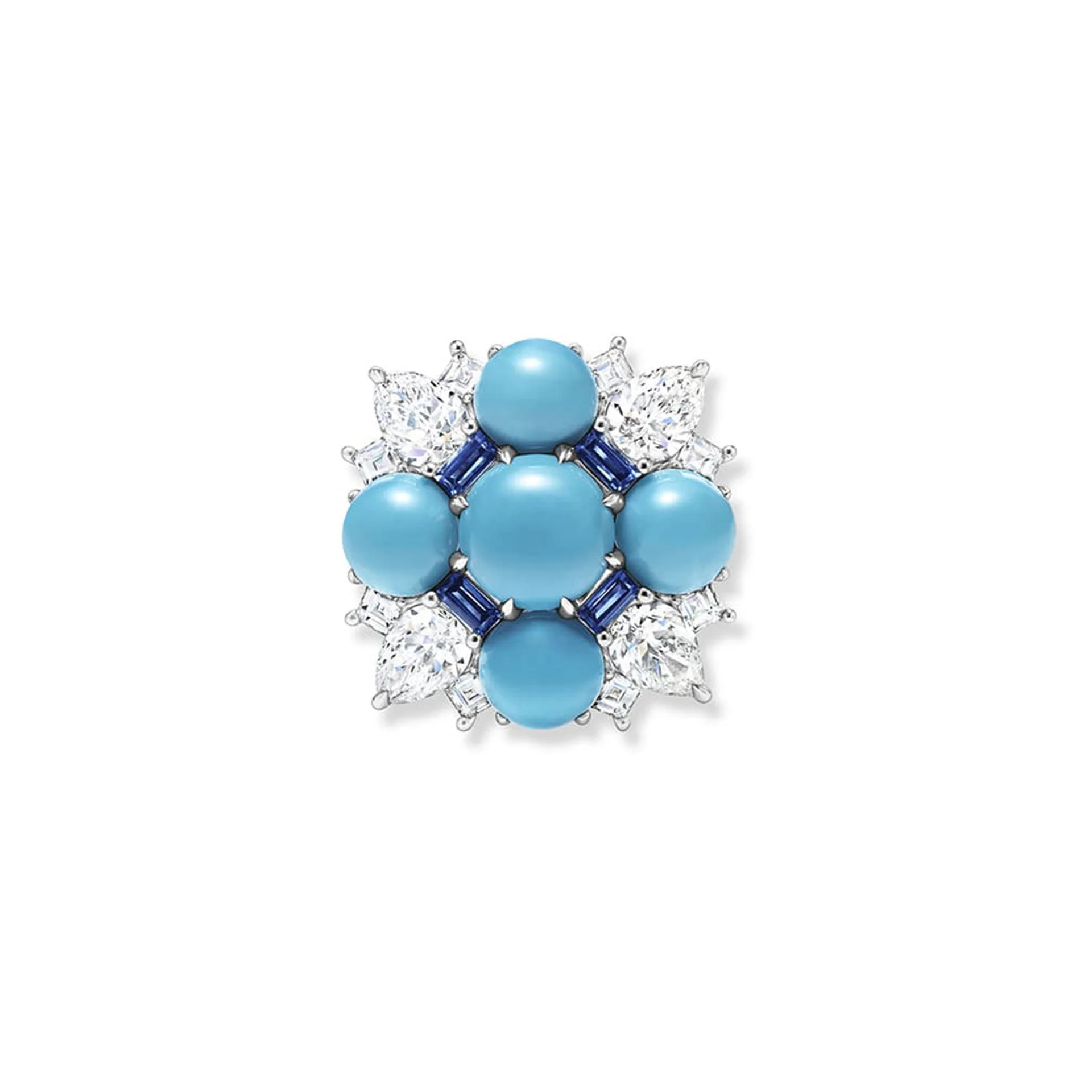 

New S925 Silver Ring High Carbon Diamond Blue Pine Plain Face Fashion Versatile Jewelry for Girls Ring Wedding Jewelry