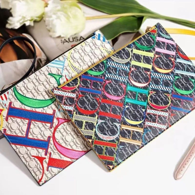 CHCH Light Luxury Style Women's Bag,Letter Print Leather Messenger Bag Small Bag,Popular Classic Elegant Clutch Envelope Bag