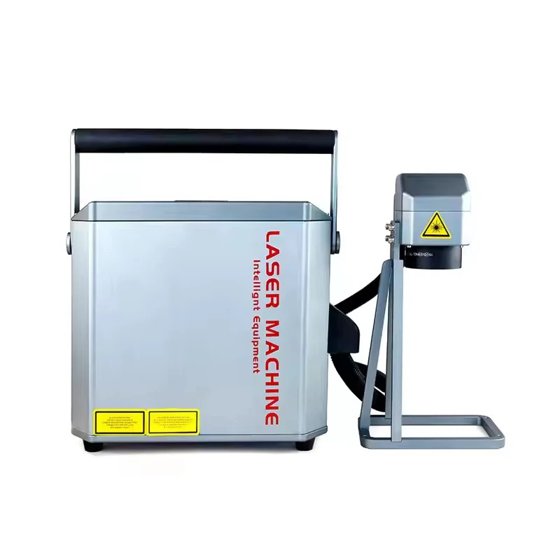 آلة الوسم بليزر الألياف المحمولة 20 واط آلة النقش بالليزر المحمولة طابعة الشعار