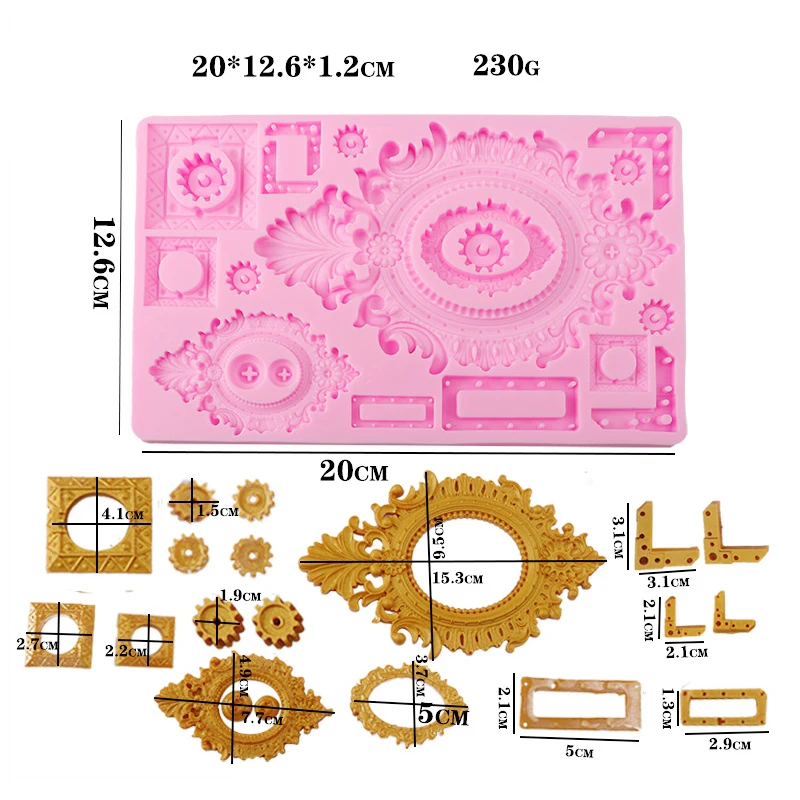 Farme Castle Scales Cooking Tools Silicone Mold For Baking Of Cake Decorating Kitchen Accessories Sugar Chcolate Bakery Fondant