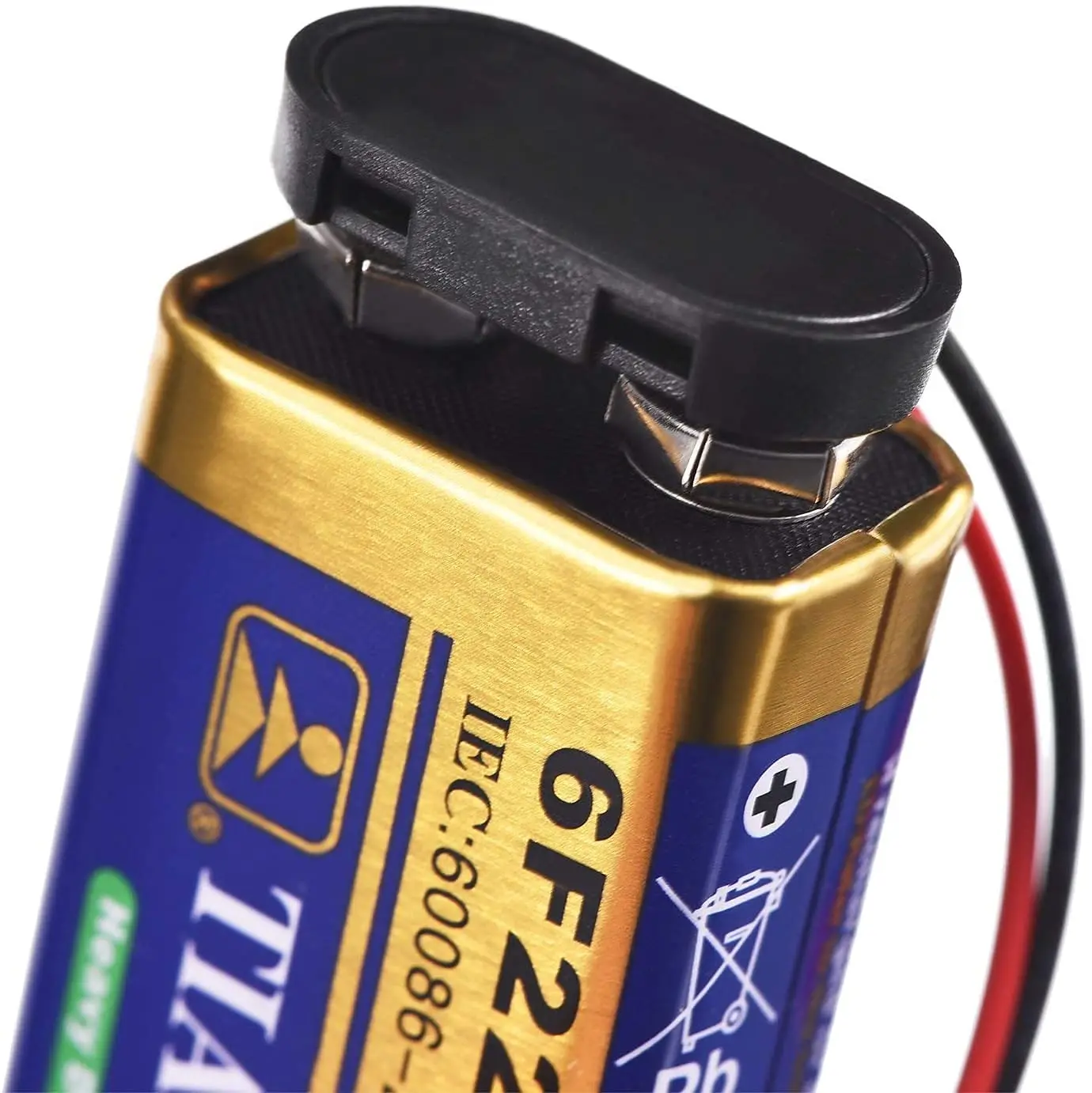 10 قطع موصل بطارية 9 فولت على شكل حرف T مع غلاف بلاستيكي صلب مناسب لتجارب DIY أو الأجهزة الأخرى المزودة بالبطاريات