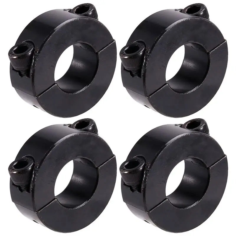 AC88-4PCS Double Split Shaft Collars Oxide Set Screw Style Double Split Setscrew Shaft Collar  Inner Diameter 20*40*15Mm