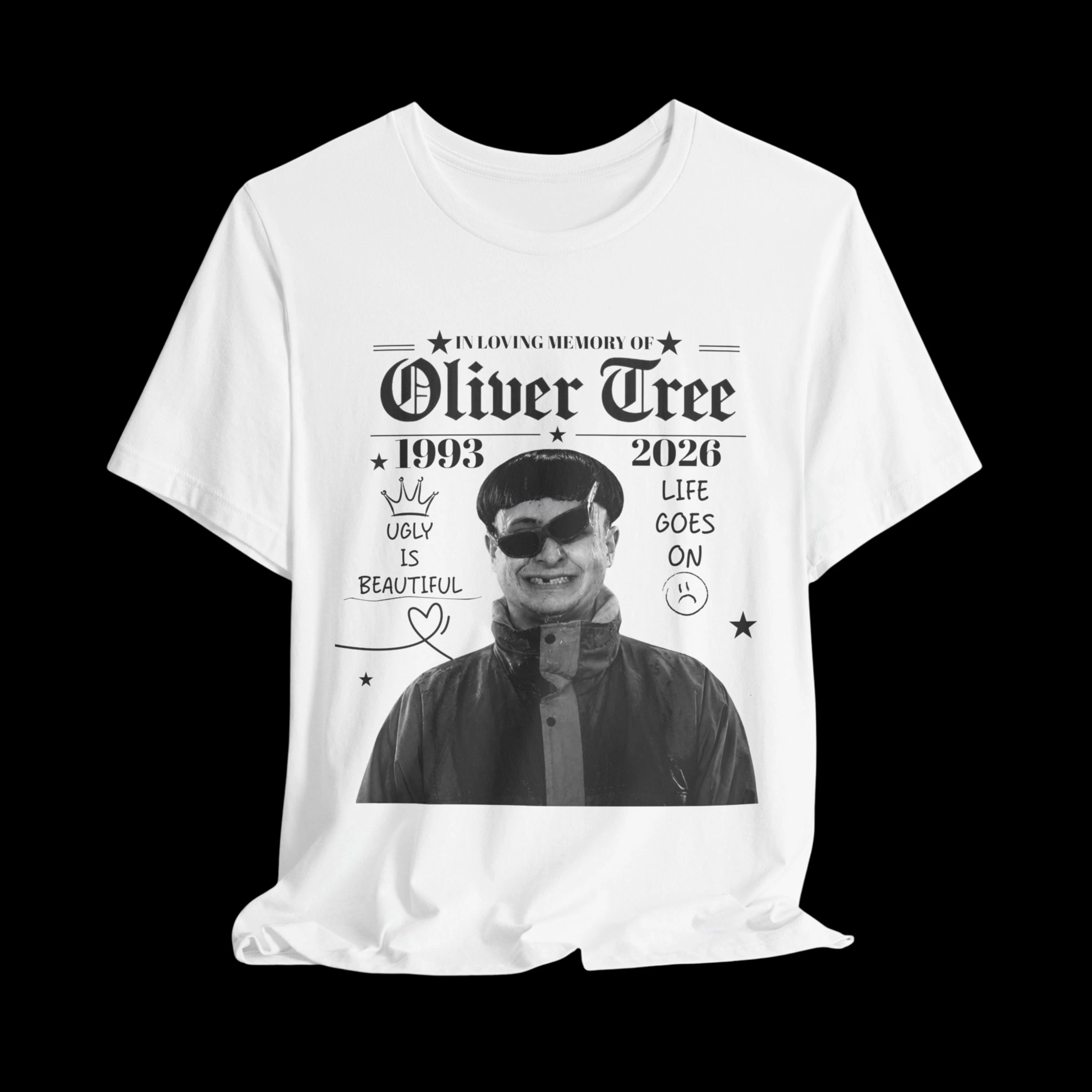 Oliver Tree Memory T-shirt Oliver Tree Fan Retro 90s Commemorative Cotton T-shirt 2026 Summer Men's Women's Sportswear Y2k Style