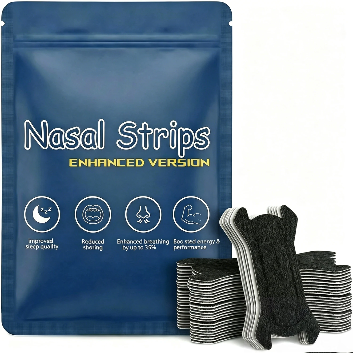 30/50Pcs Anti Snoring Nose Strips BreathableDesign Sleep Aid Non-Invasive Anti Snoring Nose Patch Breathable Nose Strip