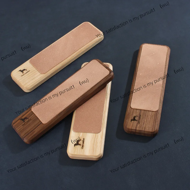 Swing knife board, black walnut handmade DIY leather sharpening board 210 * 60mm wide and stable