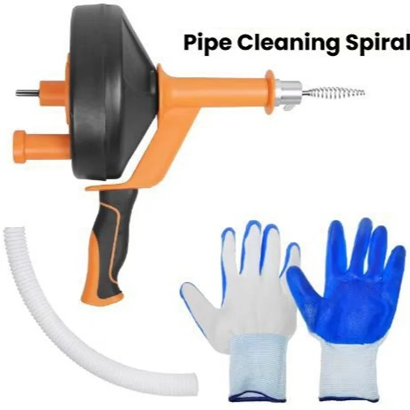 

A63X-Drain Augers Clog Remover With Drill Bit Adapter, Duty Flexible Plumbing Snake, Manual Or Electric For Kitchen, Bathroom