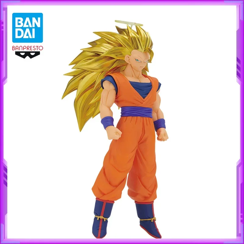 Original BANDAI Banpresto BOS SP20 Dragon Ball Son Goku Super Saiyan 3 PVC figura de Anime modelo de figuras de acción juguetes regalo de Navidad