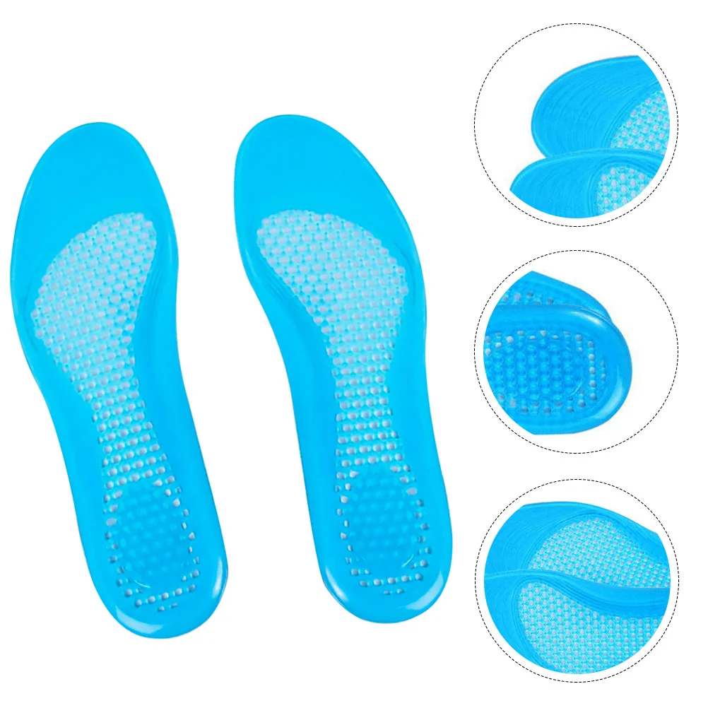 1 زوج سميكة النعال الرياضية هلام وسادة قوس دعم امتصاص الصدمات تنفس العناية بالقدم للعمل الرياضي حذاء كاجوال