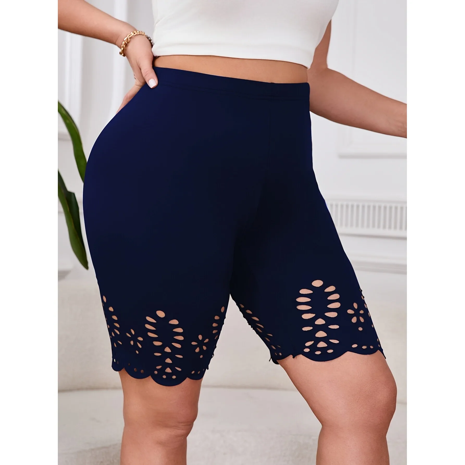 

Floral Burnout Leggings R 50331 Imported Neutral Bottoming Pants Floral Embroidery Other Material 100% Spring 2026 Collection
