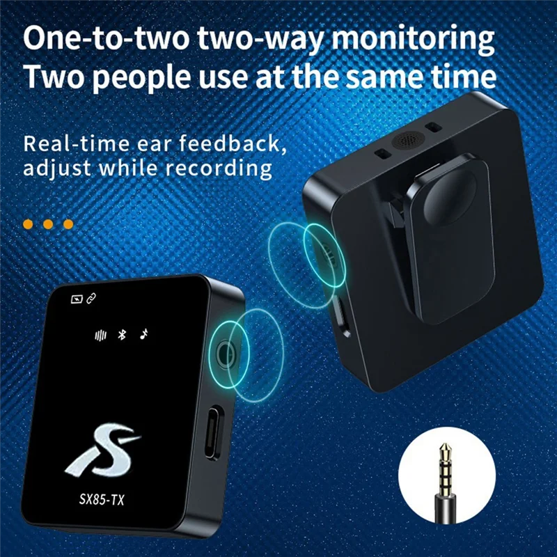 

Popular Wireless Lavalier Square Microphone Radio Recording Noise Reduction