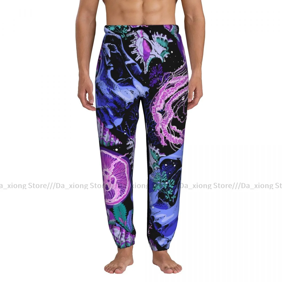 Men Joggers Pants Psychedelic Skulls With Jellyfishes Corals And Shells Man Sweatpants Streetwear Casual Mens Pants