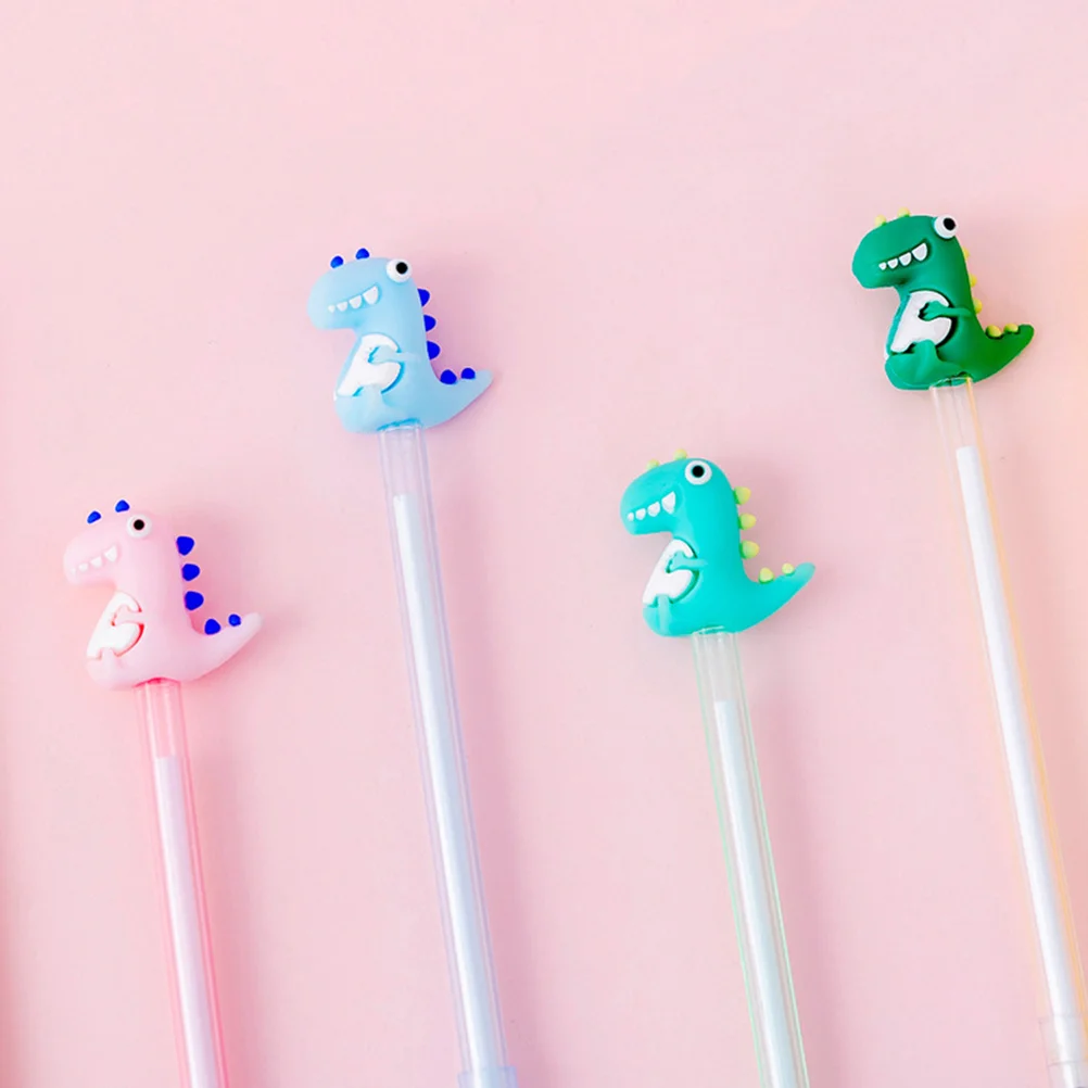 12pcs Neutral Pens Cartoon Dinosaur Design Smooth Writing For School Office Kids Kawaii Multi-Function Student Supply