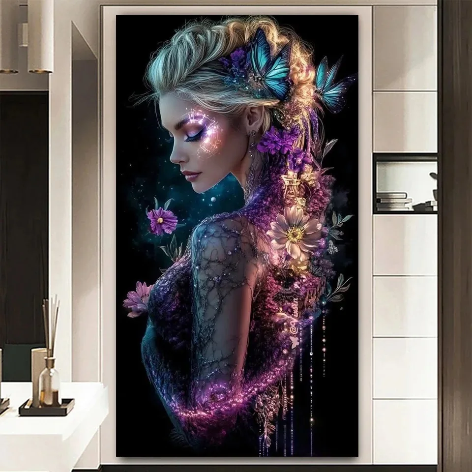 

Яркая фантазия, темный цветок, принцы, девушка, сделай сам, алмазная живопись, полная квадратная круглая Алмазная мозаика, ювелирные изделия, вышивка крестиком, домашний декор