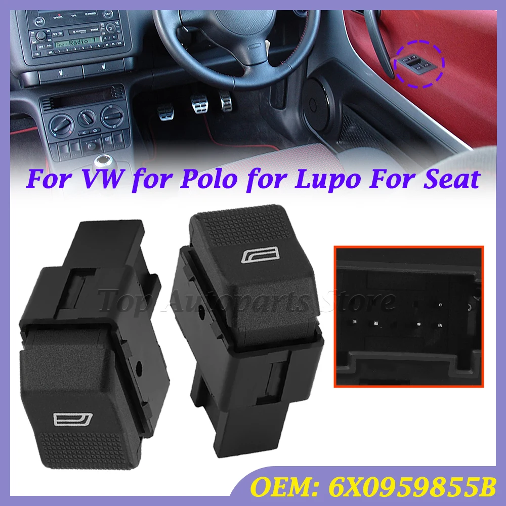 Electric Power Window Switch 1/2 Pcs 6N2 6X0 959 855B 6X0959855B For VW for Polo for Lupo For Seat for Cordoba For Ibiza