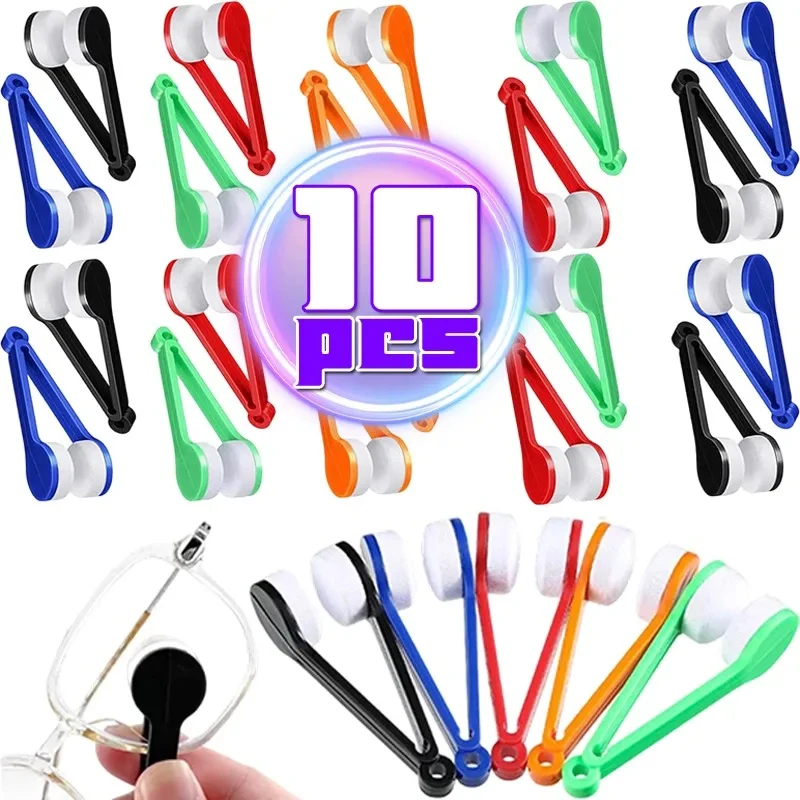 1/5pcs New Multifunctional Glasses Cleaning Rub Eyeglass Sunglasses Spectacles Microfiber Cleaner Brushes Shaped Wiping Tools