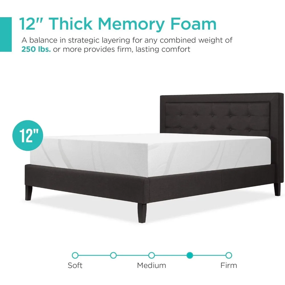 12 Zoll, Grüntee Holzkohle Kühlgel Memory Foam Matratze, 2-lagig, atmungsaktiv