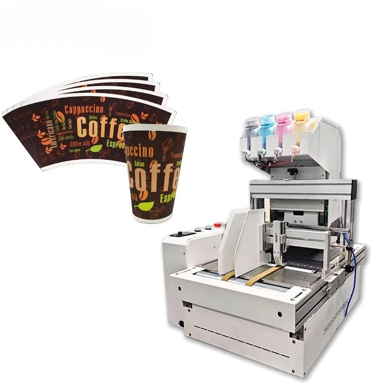 Entrepreneurship Equipment Disposable Paper Cup Printer Fully Automatic Digital Printing Machine Kraft Paper Cup Color Printing