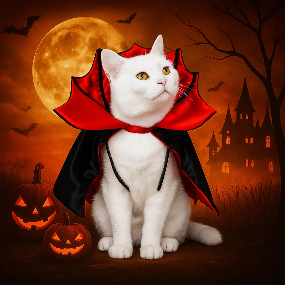 

Bat Transformation Halloween Pet Costume Adjustable Comfortable Small Dog Knight Cape Easy To Wear Bow Cat Cosplay Cloak Cat