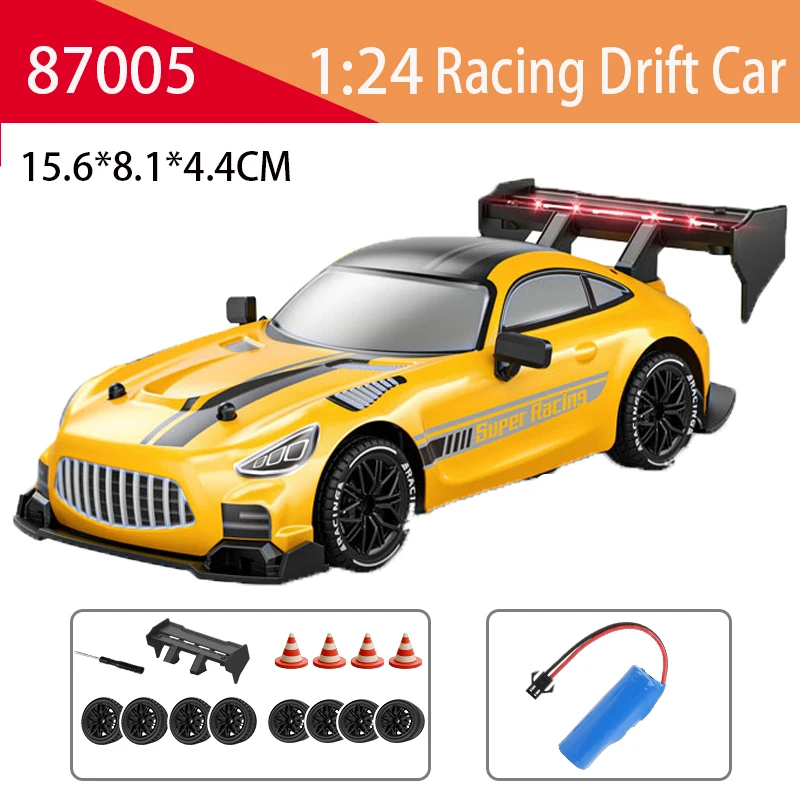 

1:24 4WD RC Drift Car Remote Control Racing Toy - High Speed Professional Grade, Replaceable Tires for Kids/Adults, Gift for Boy