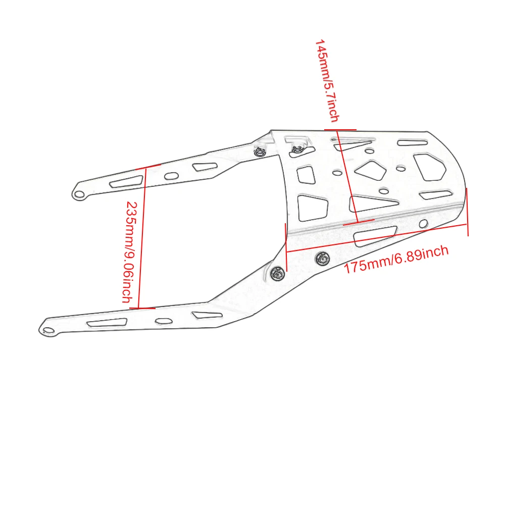 For Honda MSX 125 MSX125 GROM 125 2021-2024 2025 GROM125Rear Luggage Rack Cargo Storage Carrier Tail Bag Rack Rear Support Shelf
