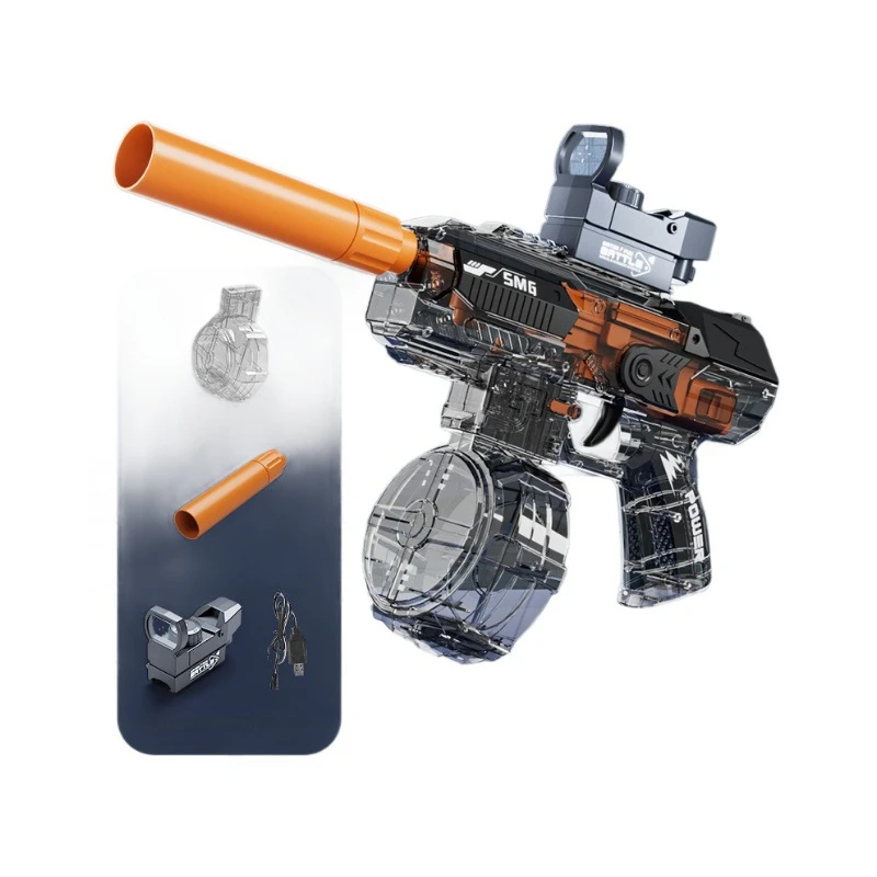 Pistola de brinquedo de explosão elétrica verão piscina praia água jogar submetralhadora de alta pressão parque de diversões armas de água