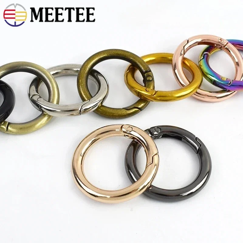 

Bulk 20/30Pcs Metal O Ring Buckle Spring Clasp DIY Sewing Kit 10-50mm Snap Hook Bag Hardware for Handbag Strap Keychain Crafting