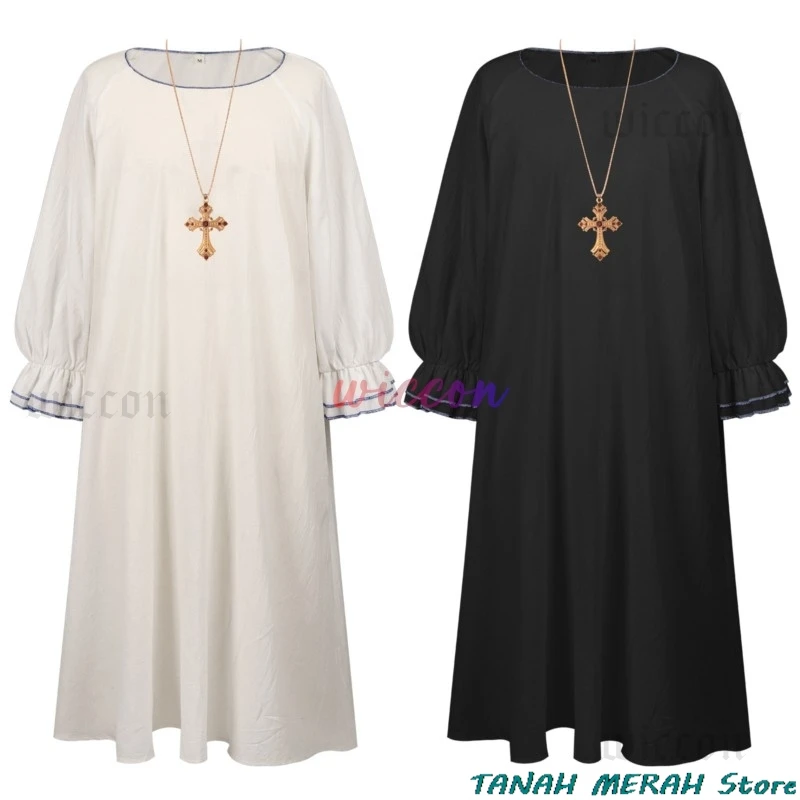 

Mens Abaya Islamic Eid 2025 Priest Robe for Muslim Men Jubba Thobe Ramadan Long Robe Saudi Musulman Wear Caftan Dubai Arab